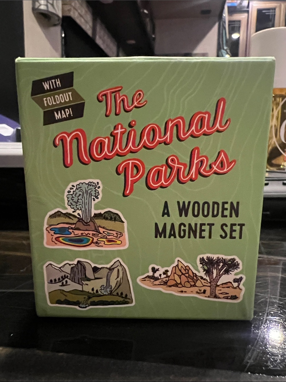 New The National Parks Wooden Magnet Set